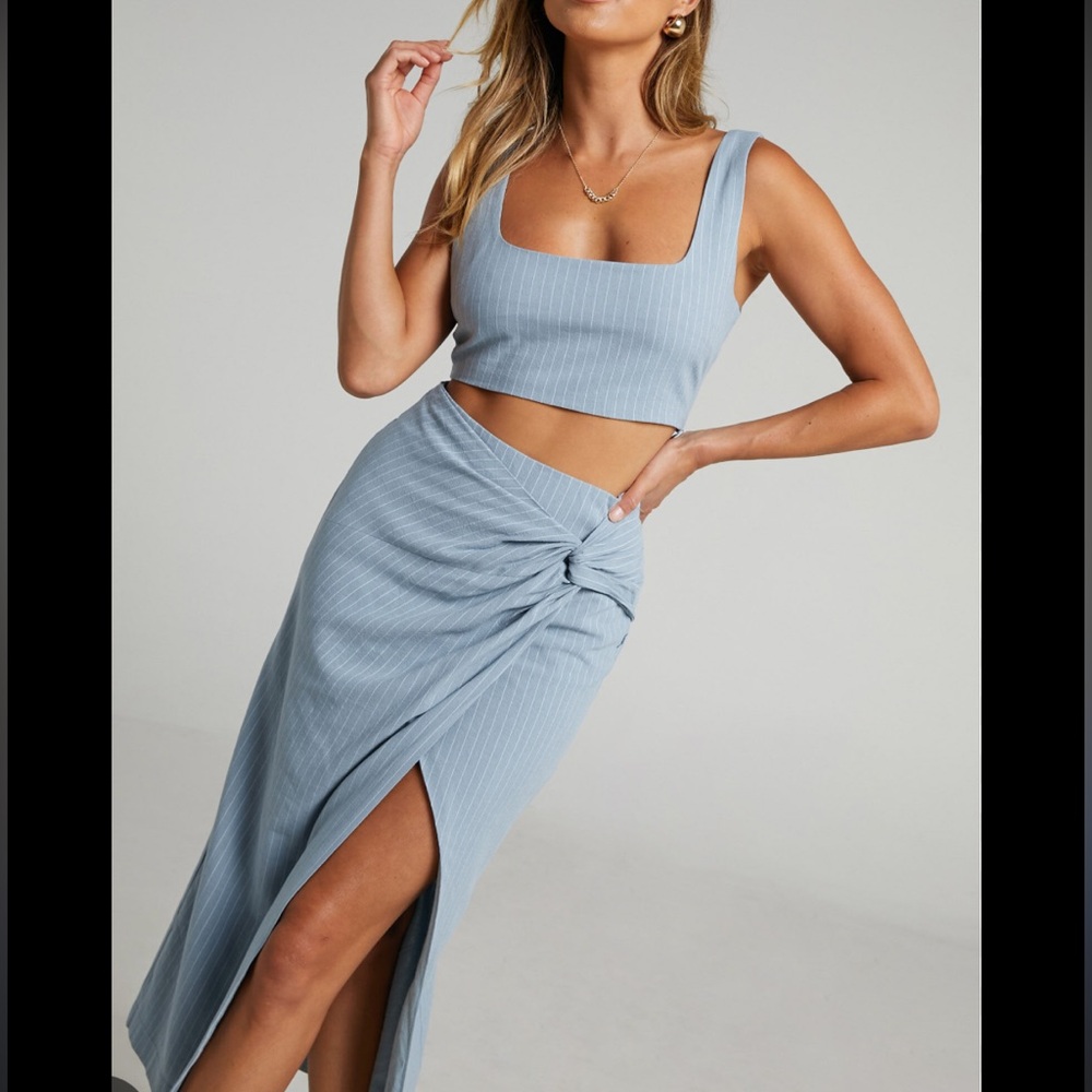 Showpo Avery crop top and midi skirt set